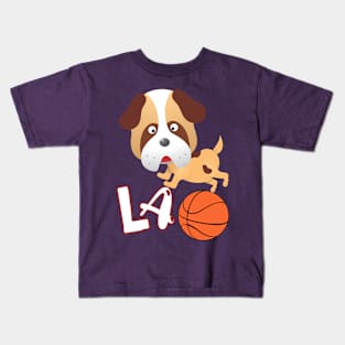 Los Angeles Dogz Basketball Sqauad Warmup Jersey (Style 1) Kids T-Shirt